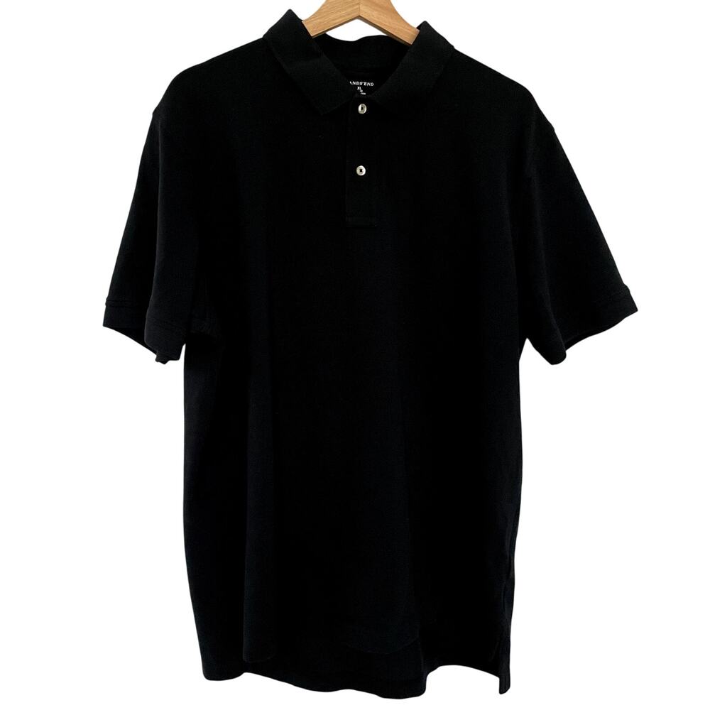 J.Crew knit polo top black short sleeved men's size XL cotton shirt casual